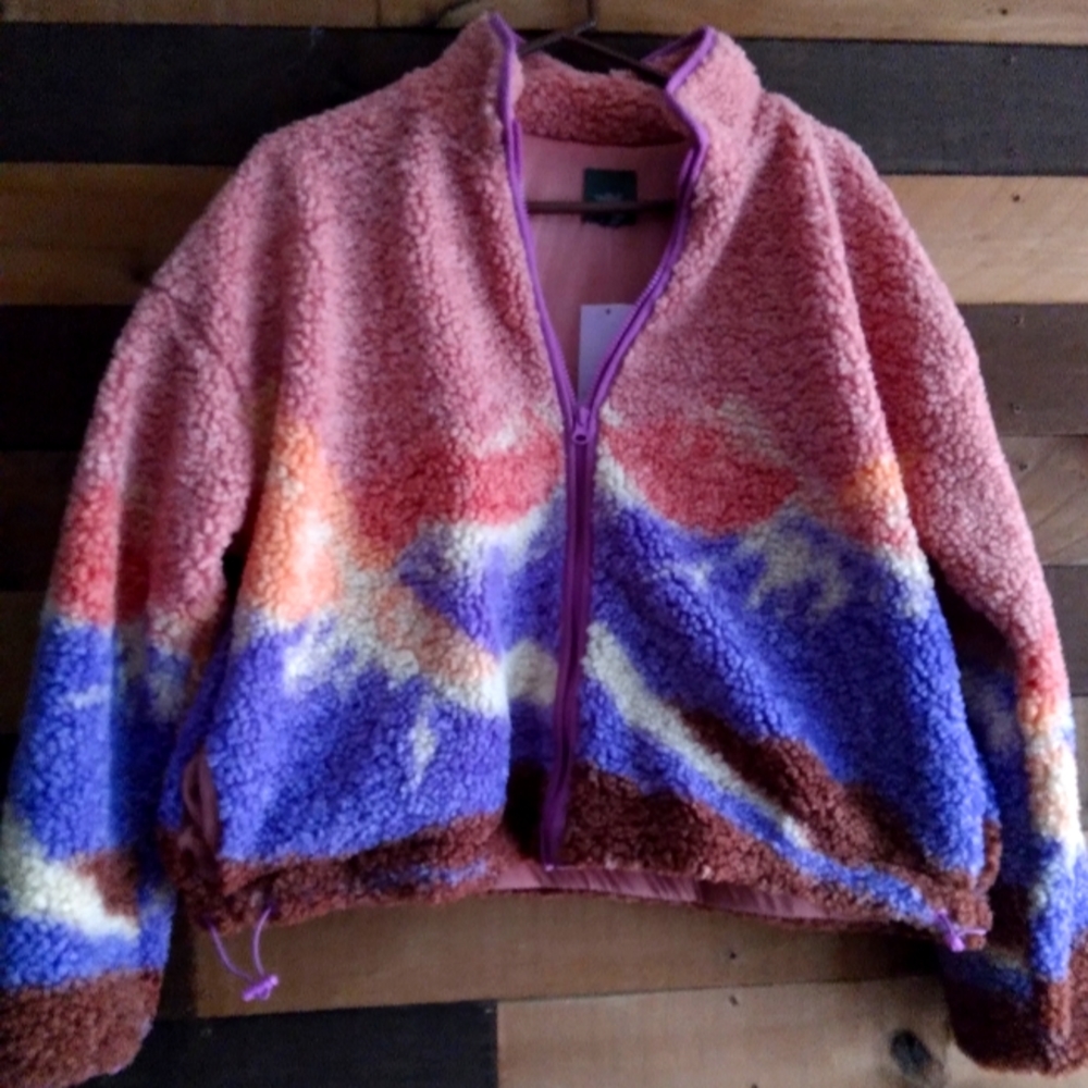 Target pink purple sherpa fleece jacket